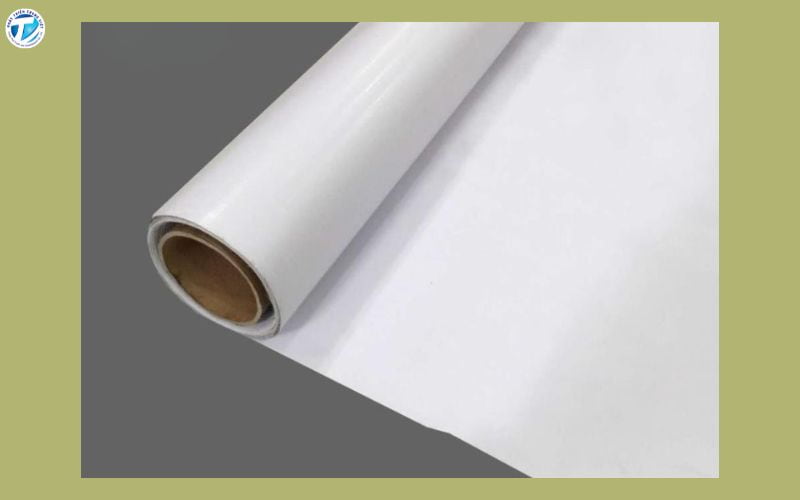 Bạt che màu trắng (thường là dòng bạt Hiflex trắng hoặc bạt nhựa PE/PVC trắng)